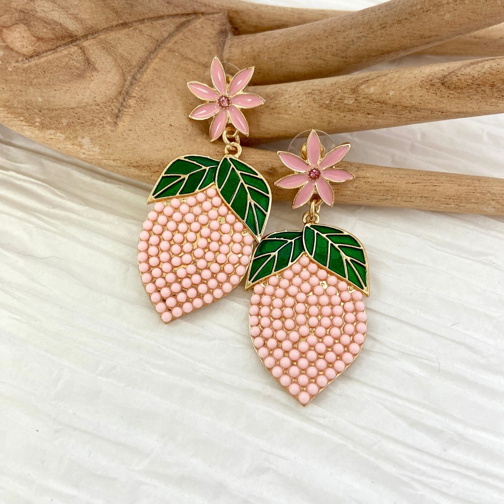 Pink Lemon Drop Earrings